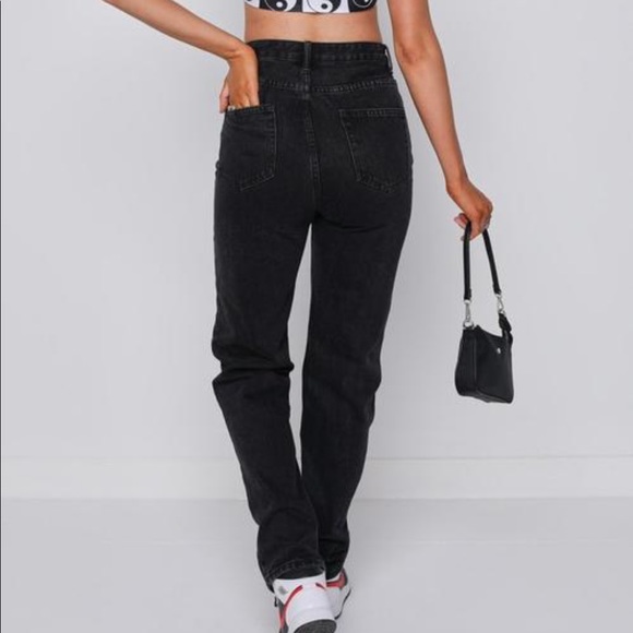 Black high-rise jeans - Picture 5 of 5